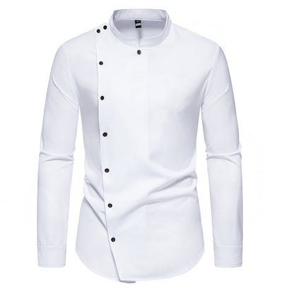 Chemise à manches longues pour hommes avec un design de bouton moderne Chic und Stil
