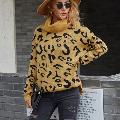 Dames pull surdimensionné confortable avec un motif léopard tendance Chic und Stil