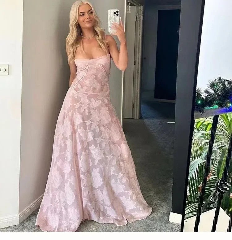 Dames Fleurs Dentelle Robe de Soir Chic und Stil