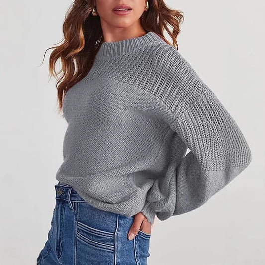 Pull en tricot à la mode pour femmes avec épaules dépassantes et coupe décontractée Chic und Stil