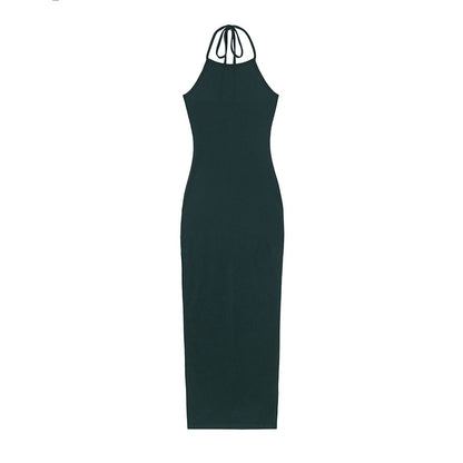 Robe maxi bodycon à col halter pour femmes Chic und Stil