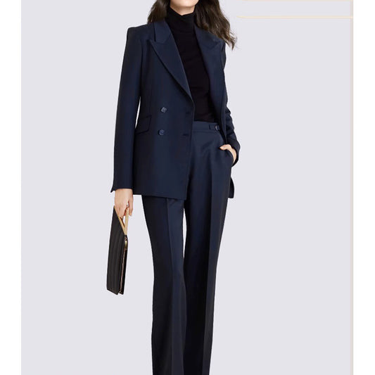 Chic and Style women's double-breasted blazer and fitted pants set