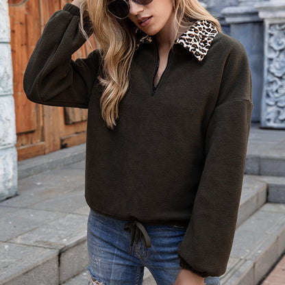 Pull en fleece pour femmes avec col animalier Chic und Stil