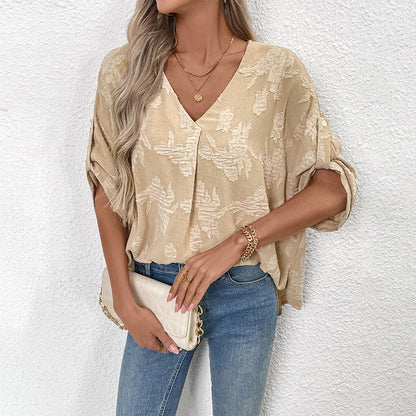 Blouse texturée décontractée pour femmes Chic und Stil