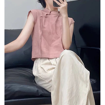 Chic and Style short utility top set for women and pleated wide pants