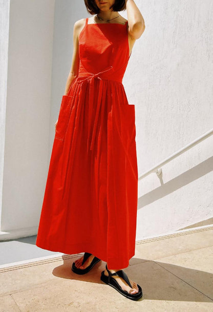 Robe maxi pour dames avec jupe évasée et poches latérales pratiques Chic und Stil