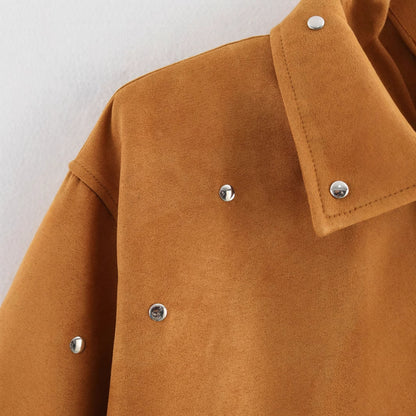 Ladies Fashionable Short Jacket with Studs Chic and Style