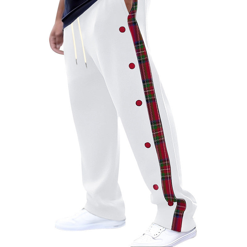 Casual cargo pants for men with snap buttons and trendy pattern Chic und Stil