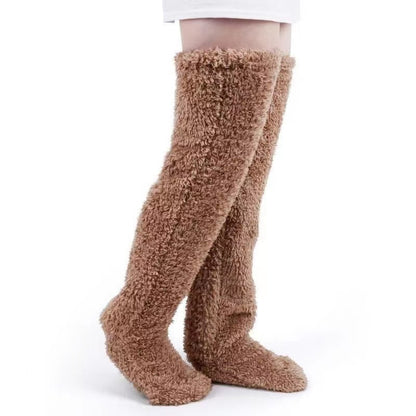 Chaussettes Overknee douces en polaire pour femmes Chic und Stil