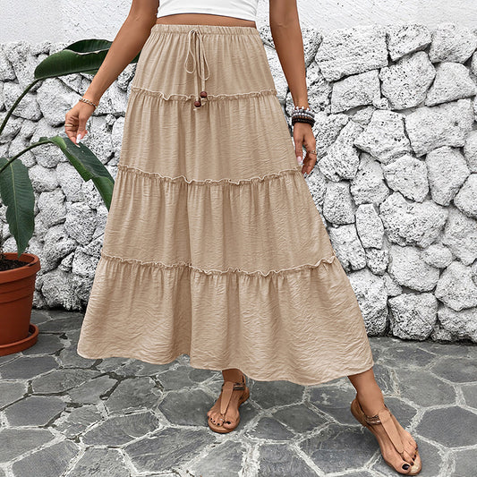 Jupe maxi fluide à volants pour dames avec taille réglable Chic und Stil