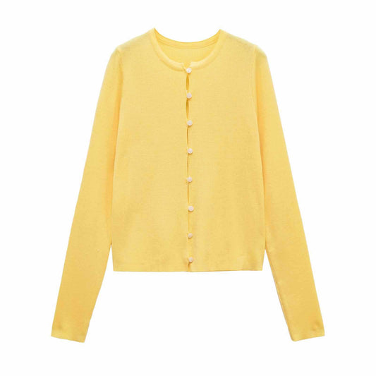 Dames élégante cardigan en tricot avec délicats détails de boutons Chic und Stil