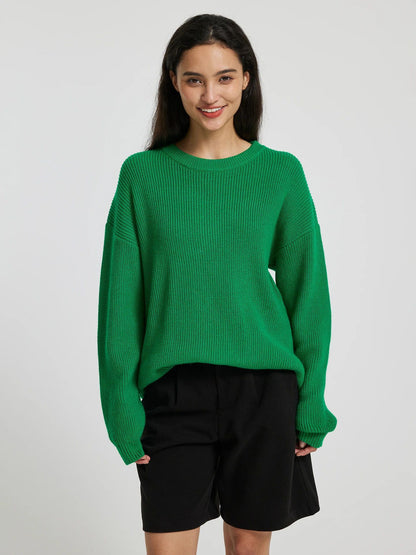 Pull en tricot décontracté pour femmes avec une coupe ample et une structure côtelée Chic und Stil