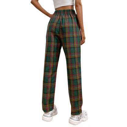 Pantalon à carreaux tendance pour femmes avec taille élastique Chic und Stil