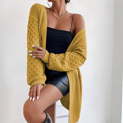 Dames Grobtricot Cardigan avec détails modernes en torsades Chic und Stil