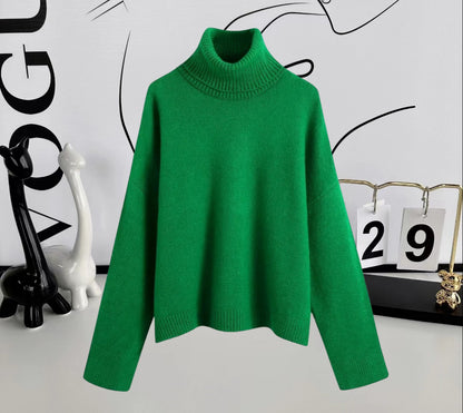 Pull en col roulé confortable pour femmes en laine de haute qualité Chic und Stil
