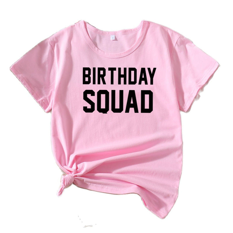 Dames Graphique Anniversaire Squad T-Shirt Chic und Stil