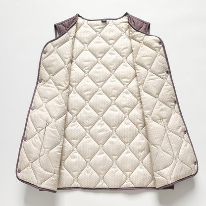 Dames gilet matelassé avec grandes poches et coupe tendance Chic und Stil