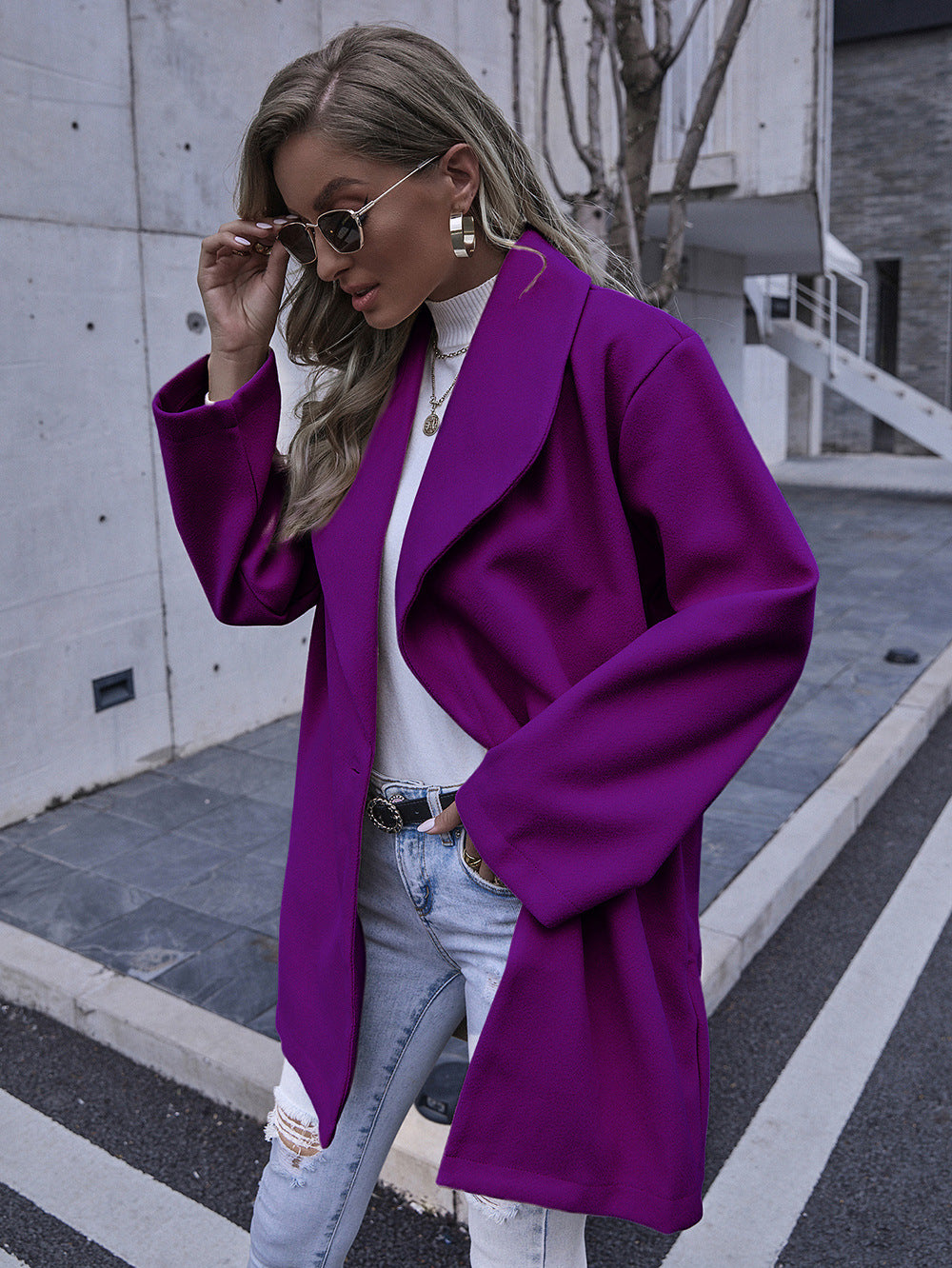 Dames Élégante Veste Oversize Chic und Stil