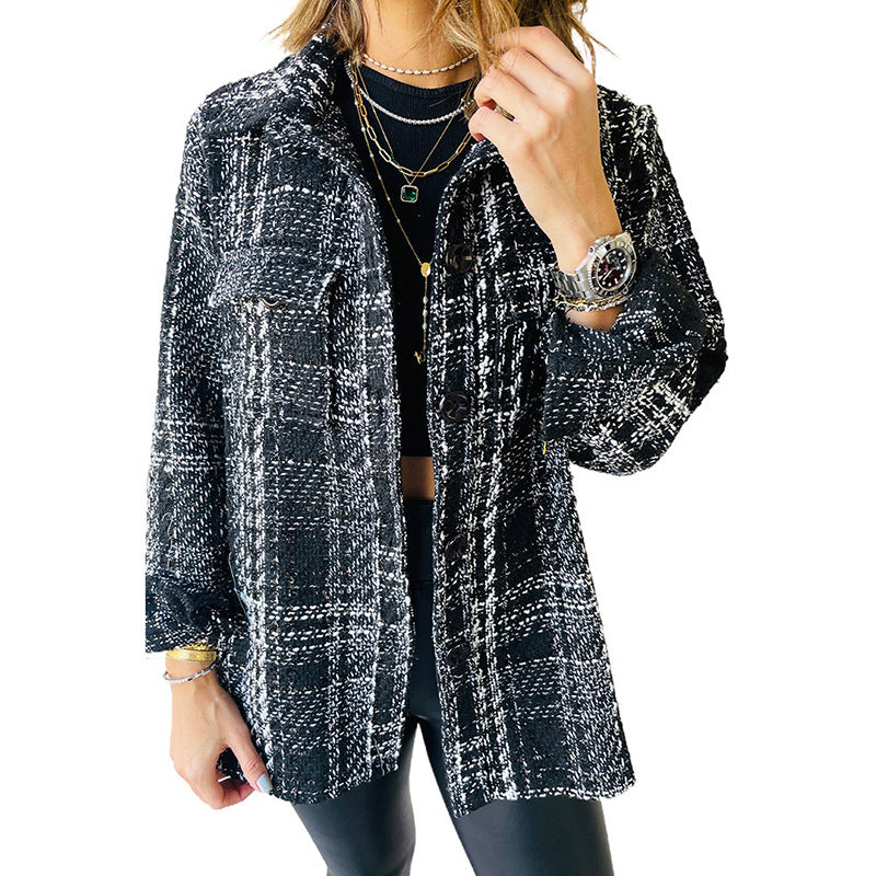 Chemise à carreaux pour femmes avec poches et coupe décontractée Chic und Stil