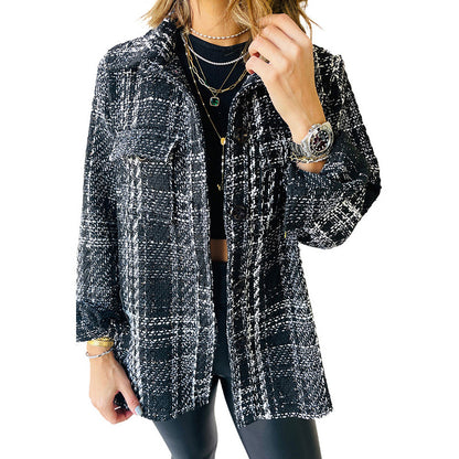 Chemise à carreaux pour femmes avec poches et coupe décontractée Chic und Stil