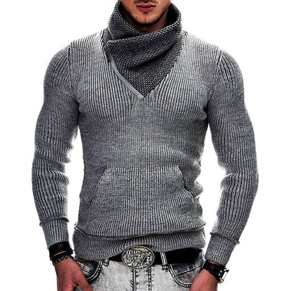 Pull moderne pour hommes avec col large et détail de zip innovant Chic und Stil