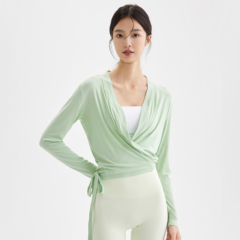Top enroulé pour femmes à manches longues et coupe ajustée Chic und Stil