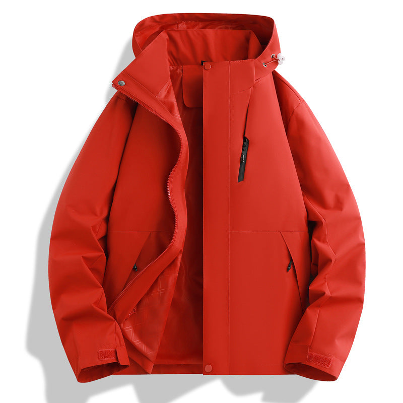 Functional waterproof jacket for men with adjustable hood collar Chic and Style