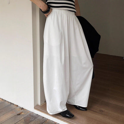 Loose fabric pants for women with elastic waist Chic and Style