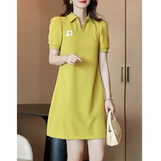 Robe Mini à Col Polo pour Femmes Chic und Stil