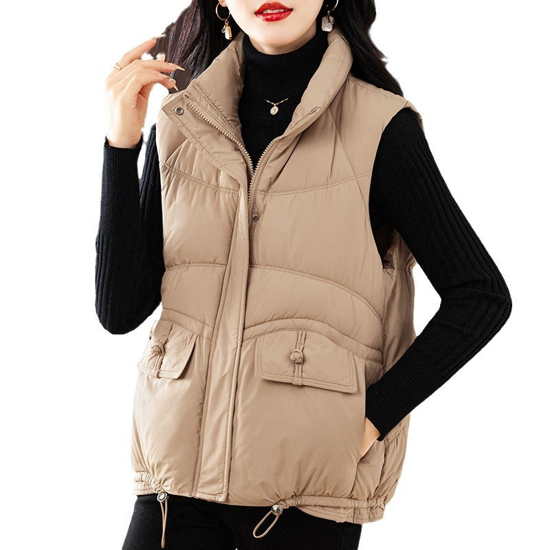 Dame doudoune sans manches avec col haut Chic und Stil