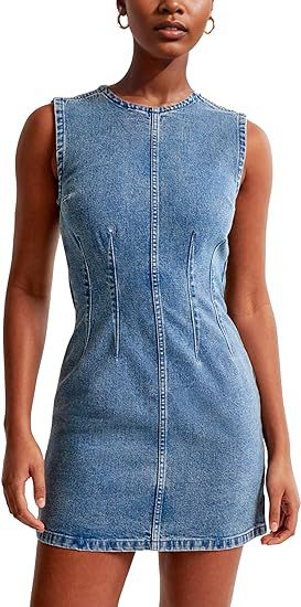 Robe en jean pour femmes au design moderne avec des détails sans couture Chic und Stil