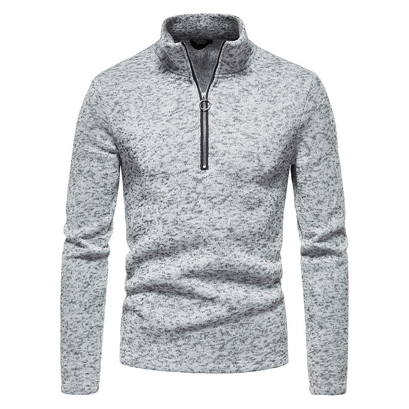 Pull sportif pour hommes avec col montant et fermeture éclair innovante Chic und Stil