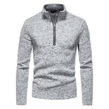 Pull sportif pour hommes avec col montant et fermeture éclair innovante Chic und Stil