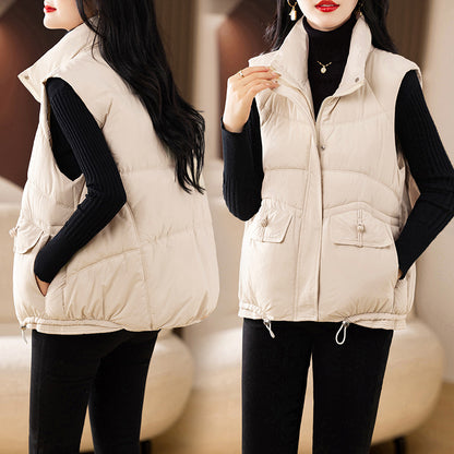 Dame doudoune sans manches avec col haut Chic und Stil