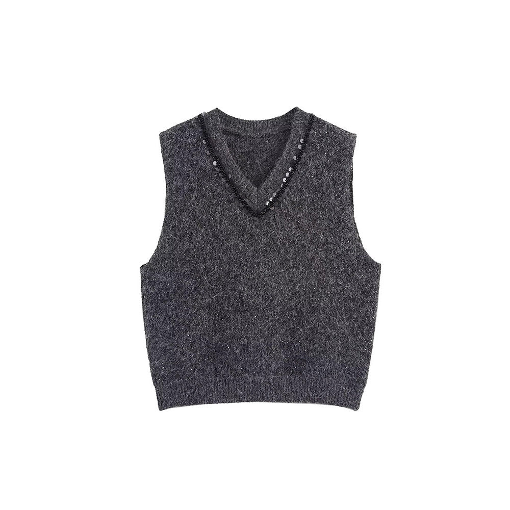Dames gilet en tricot avec accents brillants Chic und Stil