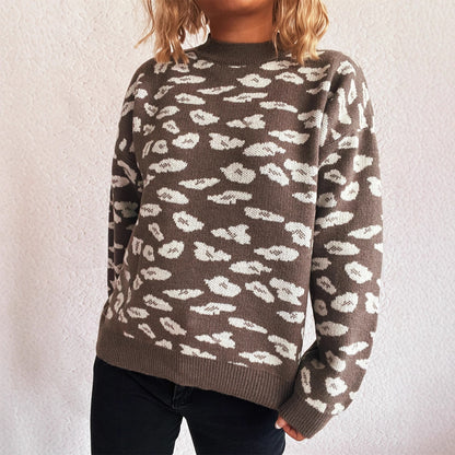 Pull femme en grosse maille avec motif moderne et coupe décontractée Chic und Stil