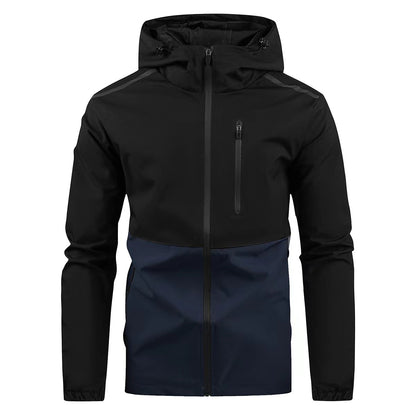 Functional waterproof jacket for men with adjustable hood Chic and Style