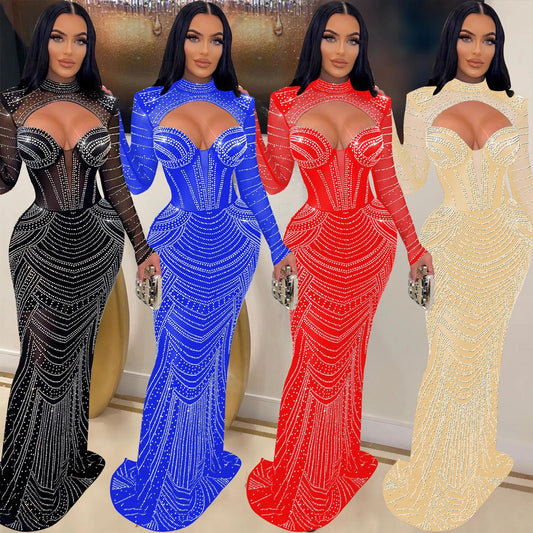 Robe de soirée élégante pour femmes avec embellissements Chic und Stil