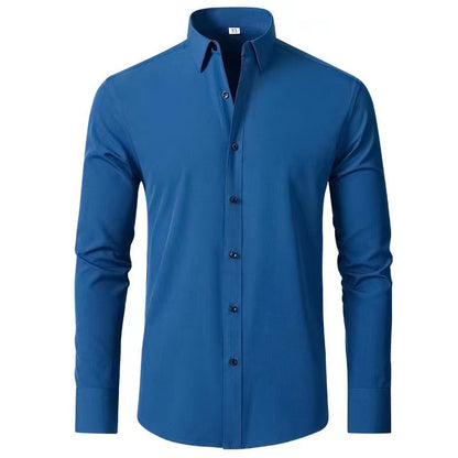 Chemise pour hommes à manches longues avec une coupe élégante et des détails de boutons raffinés Chic und Stil