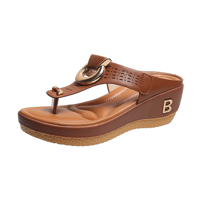 Sandales antidérapantes à plateforme décorative pour femmes Chic und Stil