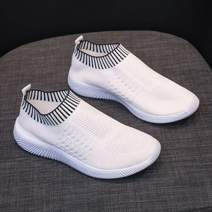 Baskets Slip-On respirantes pour femmes avec dessus en tricot élastique Chic und Stil