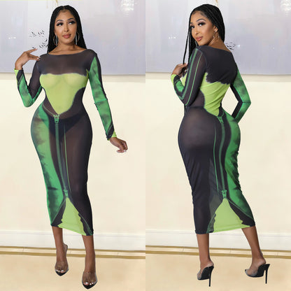 Ladies Chic and Stylish Long Bodycon Dress