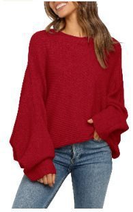Pull en maille surdimensionné confortable pour femmes avec des manches largement coupées Chic und Stil
