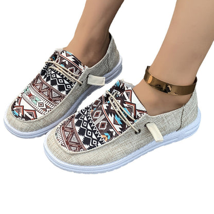 Baskets slip-on décontractées pour femmes avec un motif ethnique tendance Chic und Stil