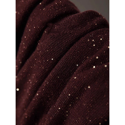 Pull scintillant femme à col en V Chic und Stil