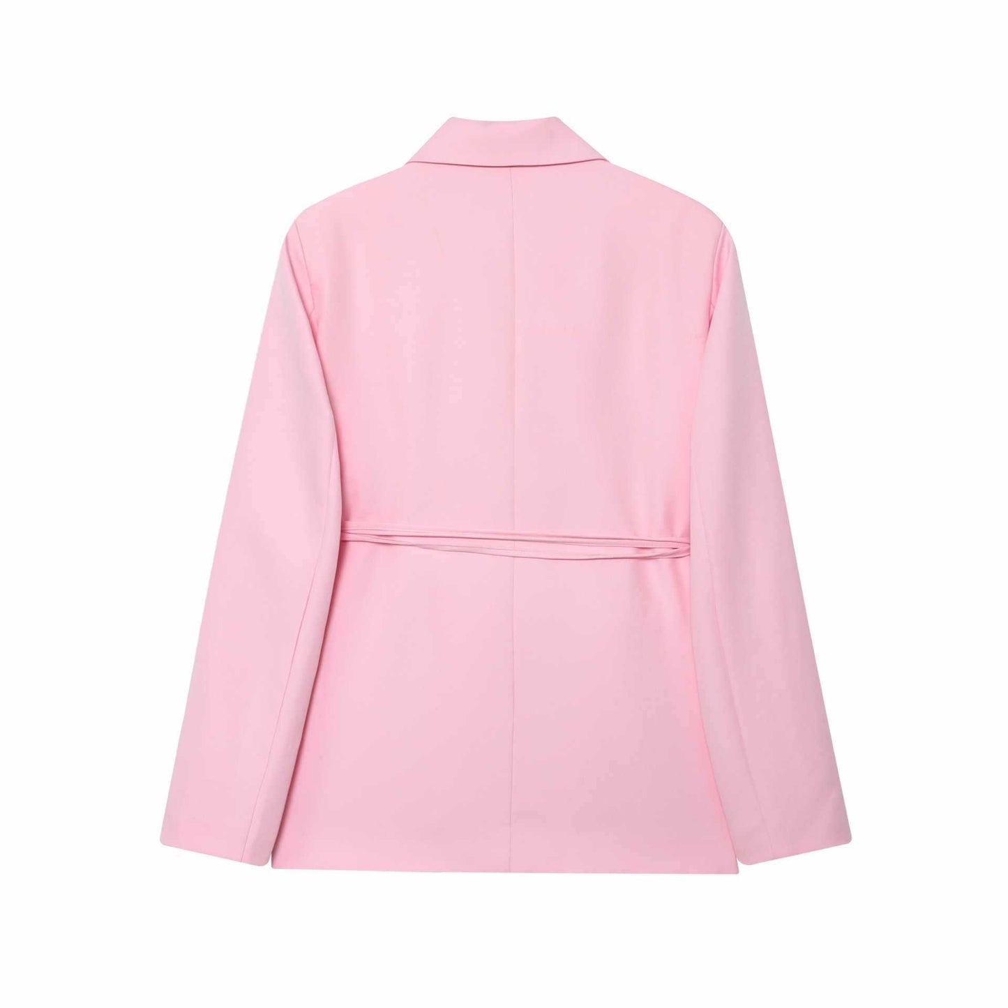 Dames blazer élégant avec ceinture attachée décorative et accents floraux Chic und Stil