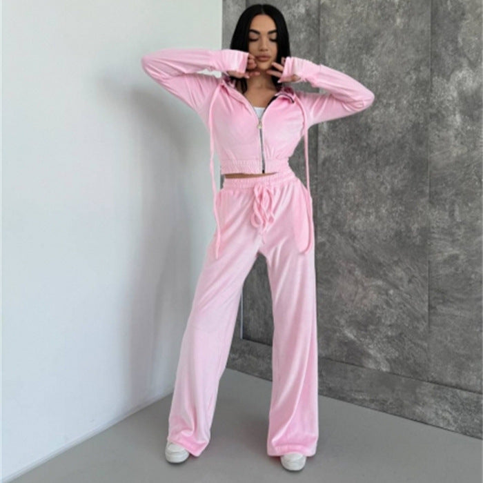 Costume loungewear en polaire décontracté pour femmes Chic und Stil
