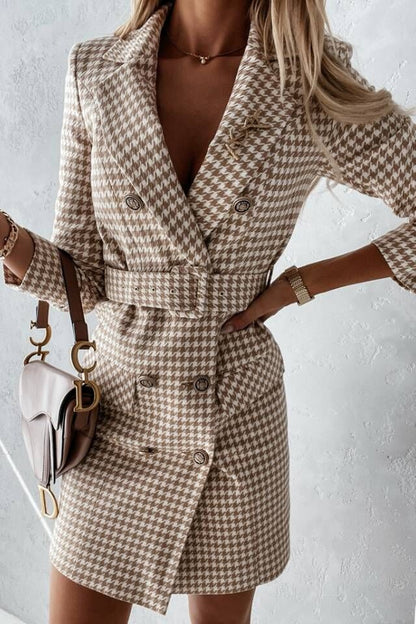 Blazer dress for women with adjustable belt Chic and Style