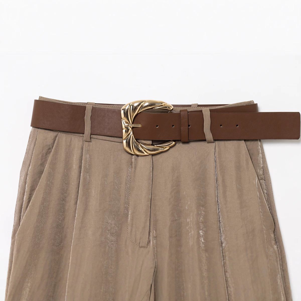 Dames Élégante Pantalon Culotte Taille Haute Chic und Stil