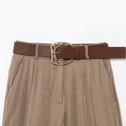 Dames Élégante Pantalon Culotte Taille Haute Chic und Stil